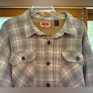 Wrangler Plaid Sherpa Lined Button Up